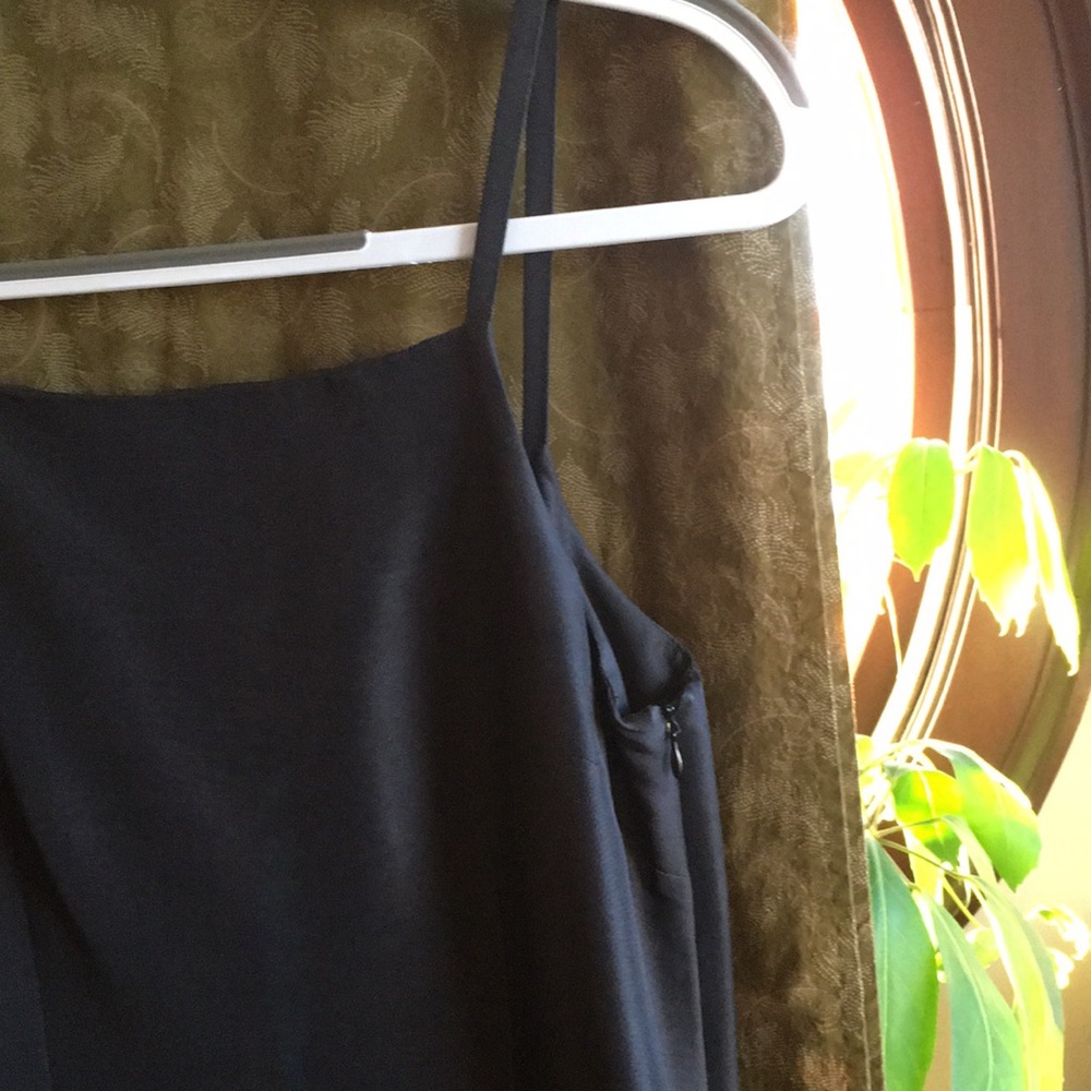 Black Silk Long Dress - Picture 3 of 5